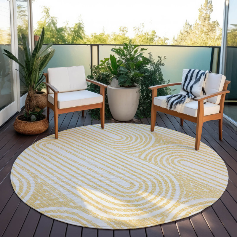 Tapis intérieur / extérieur Kinslee, Rond 8 pi