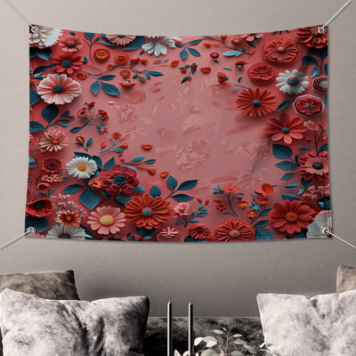 Floral Wall Tapestry - Nature Wall Decor