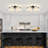6 - Light Black Modern Sputnik Globe Glass Semi Flush Mount Ceiling Light Fixture-101904834