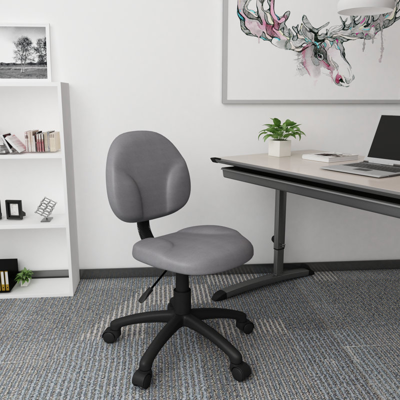 ErgoFlex Diamond Black Caressoft Armless Task Chair