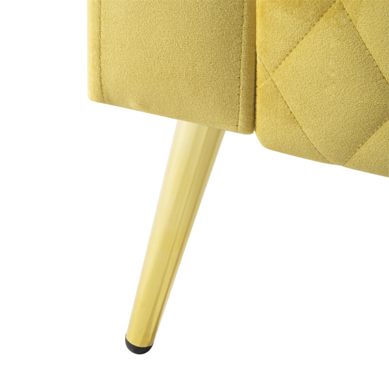 Nathina 72.4'' Reception Sofa, Yellow
