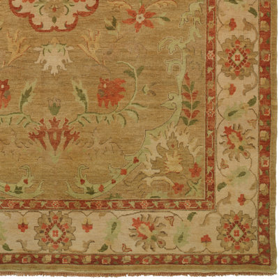 Dumka Oriental Hand Knotted Wool Beige Area Rug