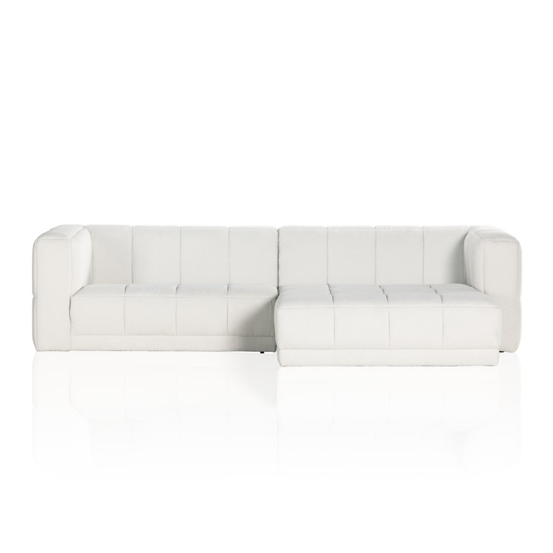 Tavi Chaise Sectional, Alcala Graphite Polyester Blend