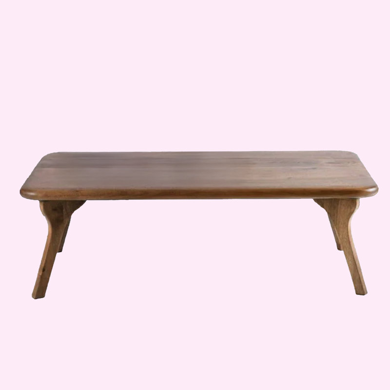 Handmade Walnut Solid Wood Coffee Table, 16" H x 50" L x 30" W