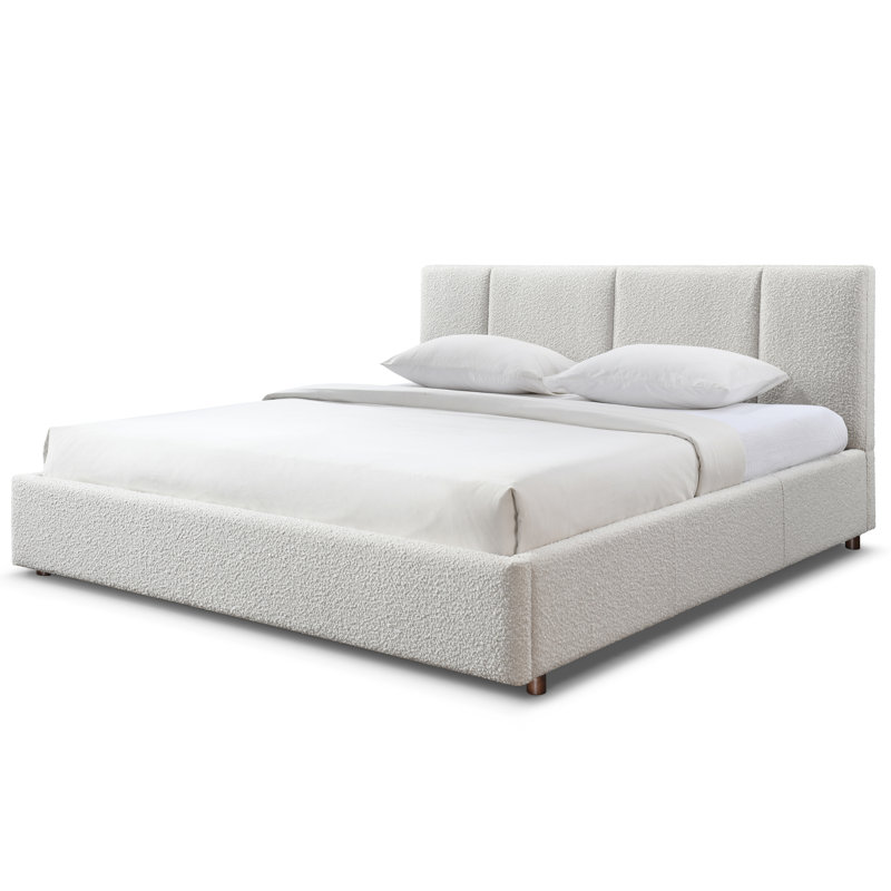 Ruthie Upholstered Bed, Queen, Cream Beige