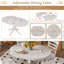 Ensemble de tables de salle à manger rétro extensible, bois massif, finition blanc antique pour la maison