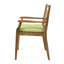 Table de salle à manger en bois avec coussins, 6 chaises et 1 table en bois, pour l'extérieur, près de la piscine