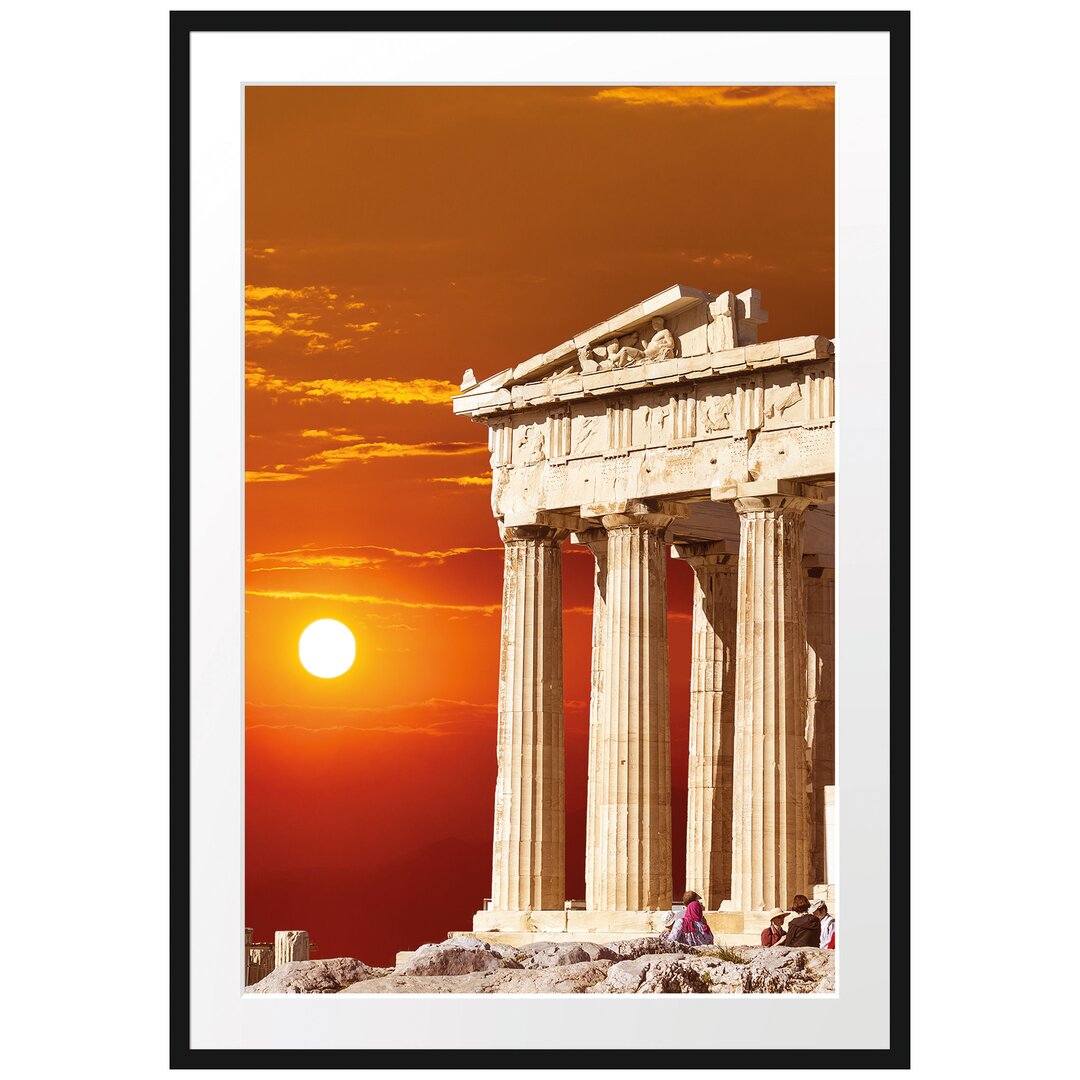 Gerahmtes Poster Tempel der Athene