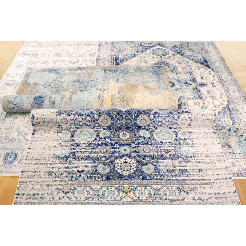 Handmade Chelsea Gray Synthetic 5' x 7' Stain-Resistant Area Rug