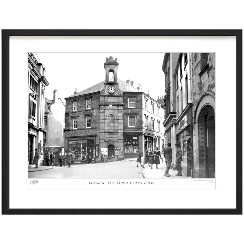 Bodmin, The Town Clock C1950 - Single Picture Frame Print on Wood, 45cm H x 60cm W x 2.3cm D