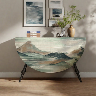 Corridor living room semi-circular accent cabinet