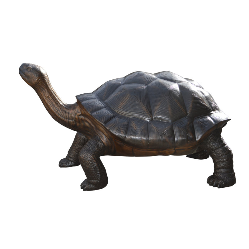 Giant Tortoise - Turtle bronze statue -  Size: 64"L x 36"W x 36"H.