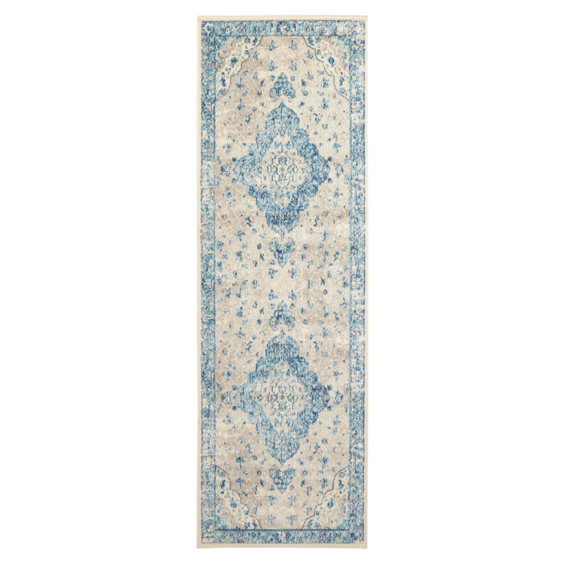 Daria Blue Rug 2'8" x 8'2", Runner 2'8" x 8'2"