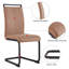 Ensemble de 4 chaises de salle à manger en faux cuir modernes avec coutures verticales et base en métal-1055499159-1009640539-1009640518