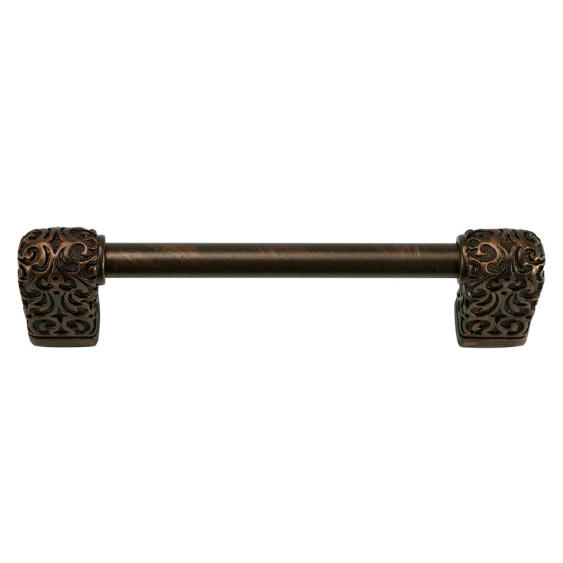 Via Veneto 6" c.c. pull; Soft, Oil Rub Bronze, 4"
