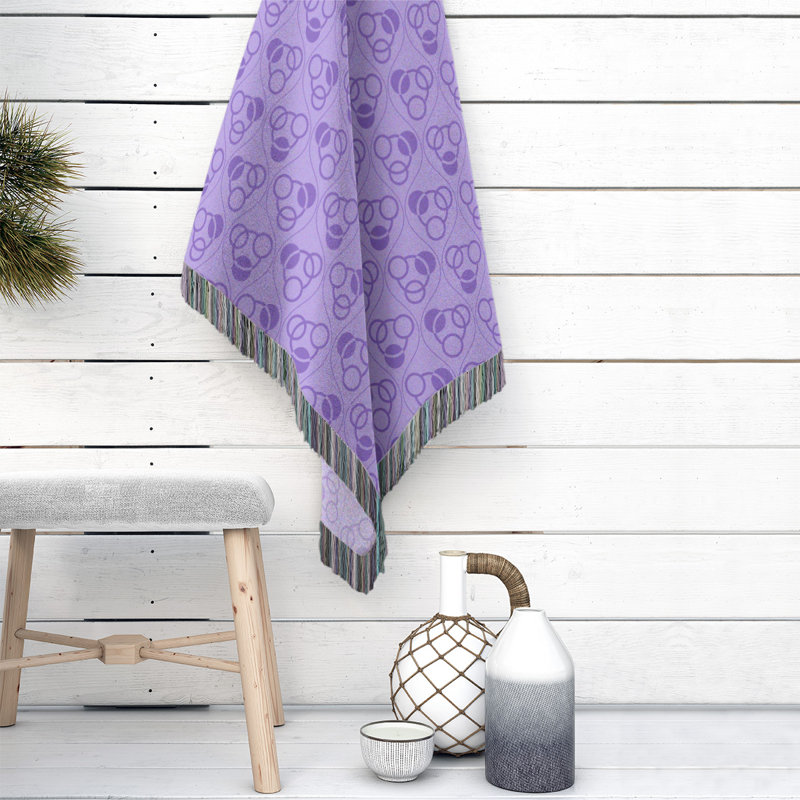 Couverture en coton tissé Classic, L 37 po x L 52 po, Mauve foncé