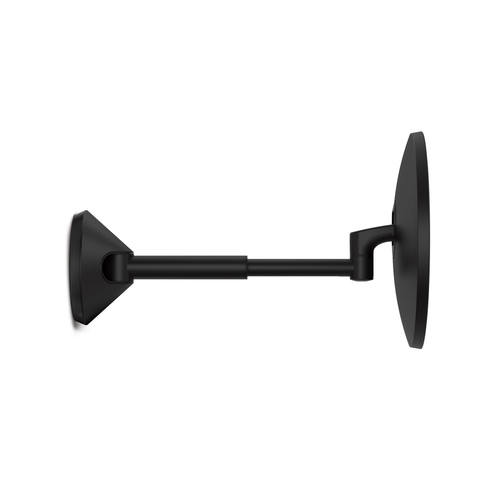 Simplehuman 8" Round Wall Mount Sensor Makeup Mirror, 5X Magnification, Hard-Wired, Stainless Steel, Black
