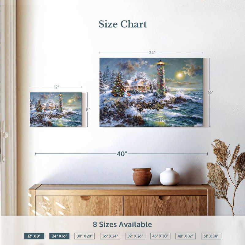 Lighthouse merriment Aletra, H 16 po x l 24 po