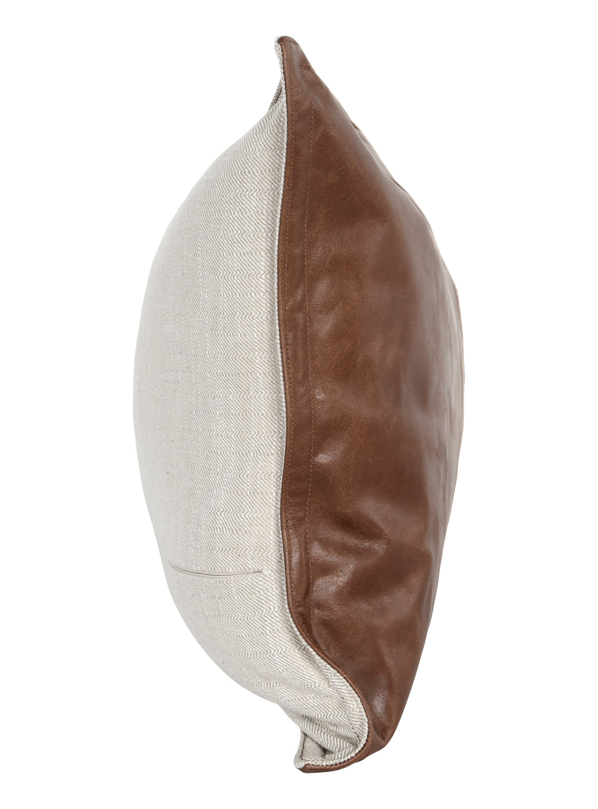 Cutler Genuine Leather Cushion Pad, Brown, 14" x 26", Rectangular