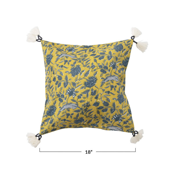 Blue Bird Boho Indoor Decorative Pillow - Laural Home