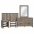 Ensemble de chambre à coucher moderne 5 pièces avec tête de lit double Spero Atria