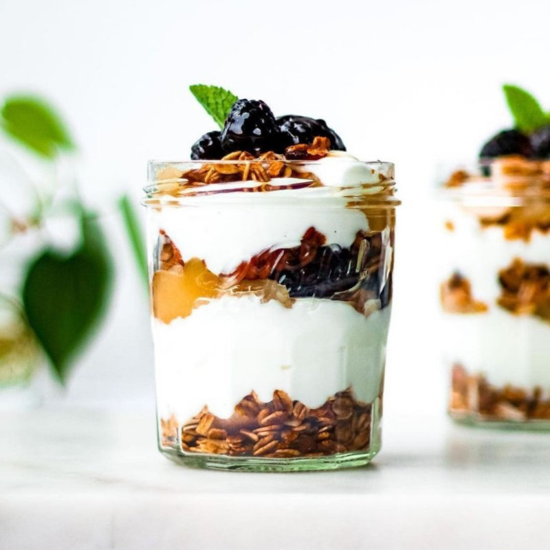 Jam Jar Glass Kitchen Canister Set - Set of 6, 324ml (11 fl oz)