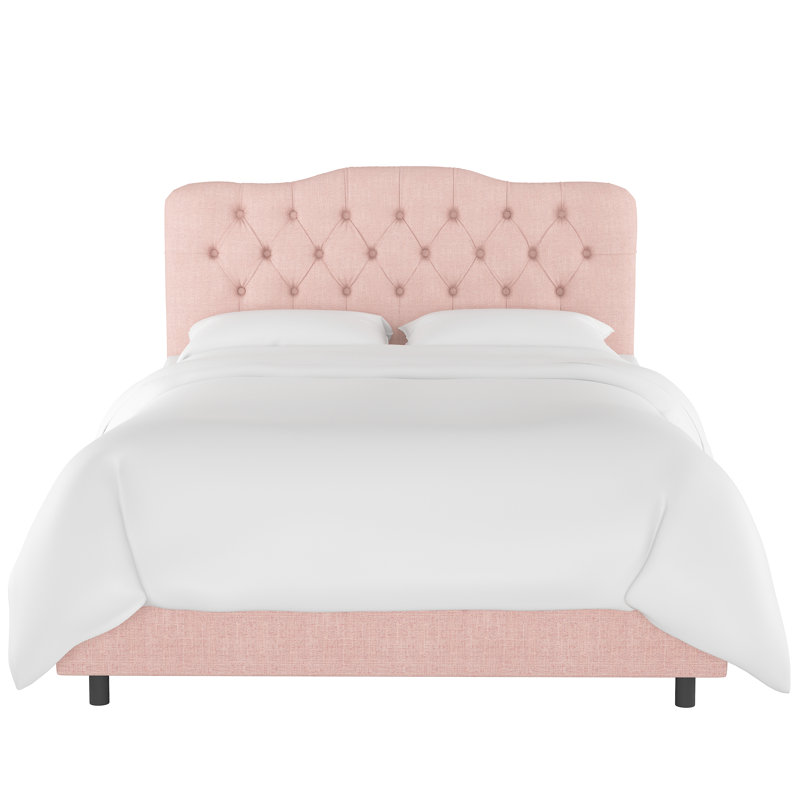 Napper Upholstered Standard Bed, King, Linen Sandstone