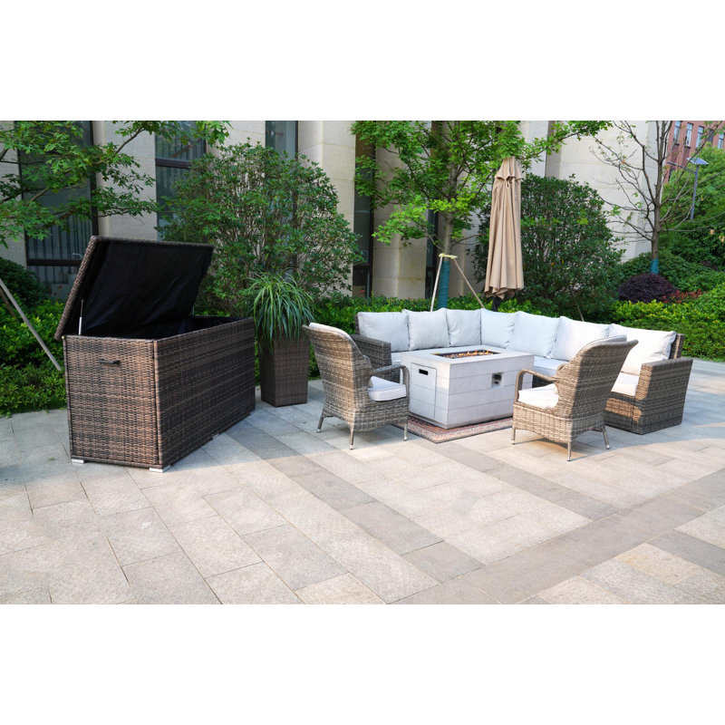 Algird 7 - Person Patio Conversation Set with Cushions