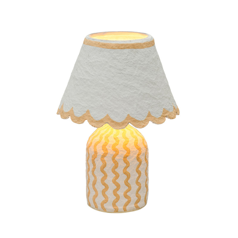 Lampe de table Blhe, Rose/Blanc, Rose/Blanc