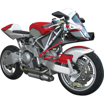 Motorcycle Non-Wall Damaging Wall Decal