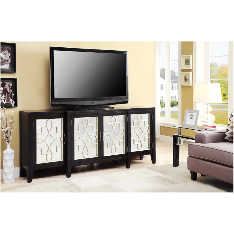 Armoire console au fini noir antique