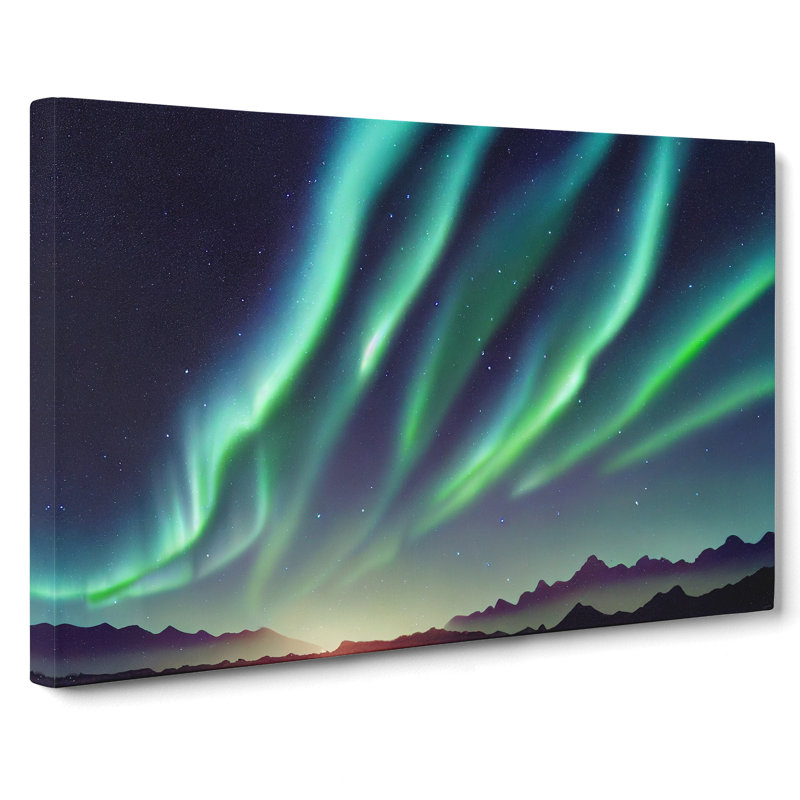Heavenly Aurora Borealis - Wrapped Canvas Print, 35cm H x 50cm W x 3cm D
