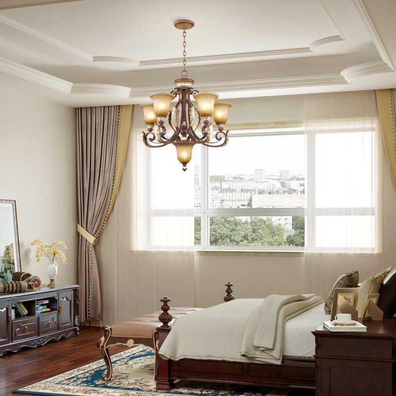 Aike 6 - Light Steel Dimmable Chandelier
