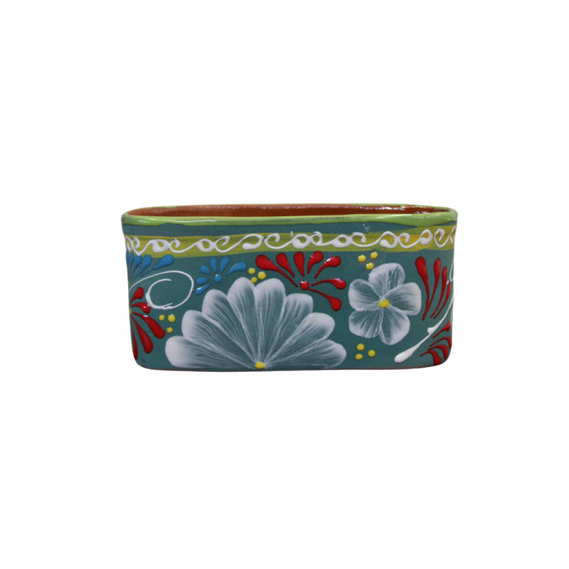 Pot de fleurs en céramique émaillée Talaverea Tierra Luz, petit modèle - Intérieur/Extérieur