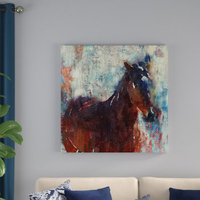 « wild brown cheval », impression sur toile