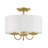 Sampson Linen Blend Semi Flush Mount-105759655