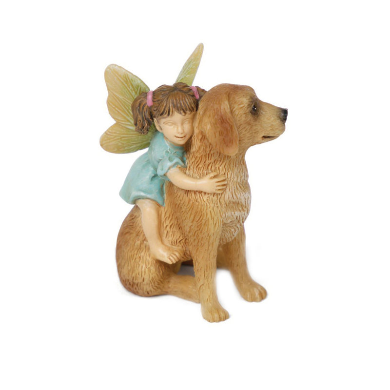 Janavi Fairy Garden Statue, Fairy Dog