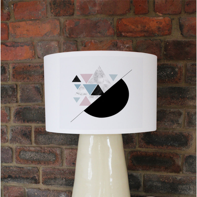 Cotton Drum Lamp Shade ( Uno ), 22cm H x 25cm W x 25cm D