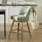 26" Seat Height Swivel Bar Stools Set of 6, Polyester Upholstered Seat on Solid Wood Frame-109712405-109712404-104346150