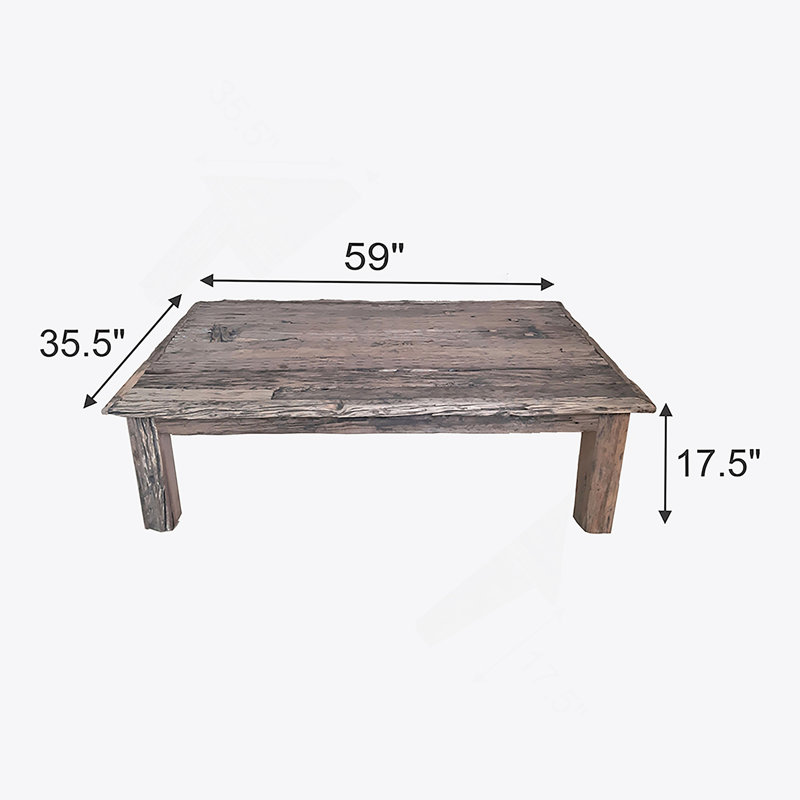 59X35.5X17.5" Rustic Coffee Table