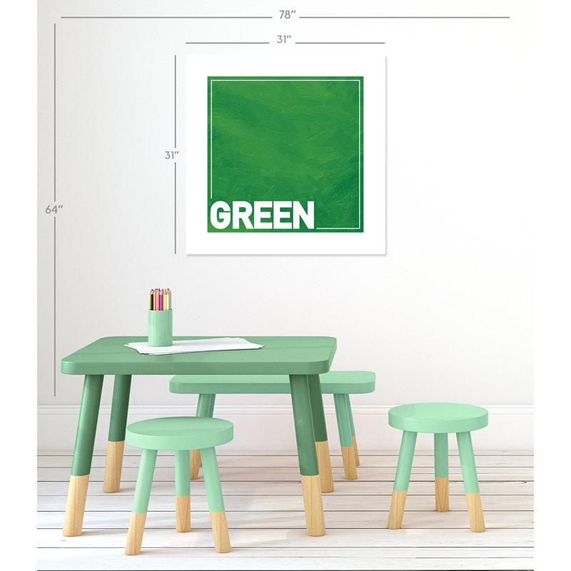 Impression sur papier roulé «vert», H 31 po x l 31 po x P 1 po