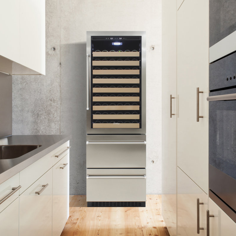 Elegant 155-Bottle Dual-Zone Freestanding Wine & Beverage Cooler with LED Lighting