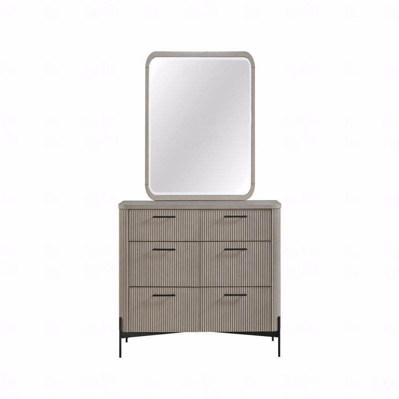 Commode 6 tiroirs, Taupe
