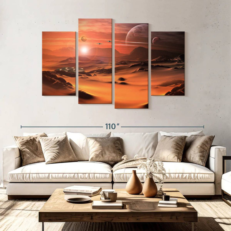 Kelan Sci Fi Alien Planet, 54" H x 84" W