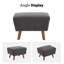 Repose-pieds rembourré moderne Kaya de 24 po-95622468
