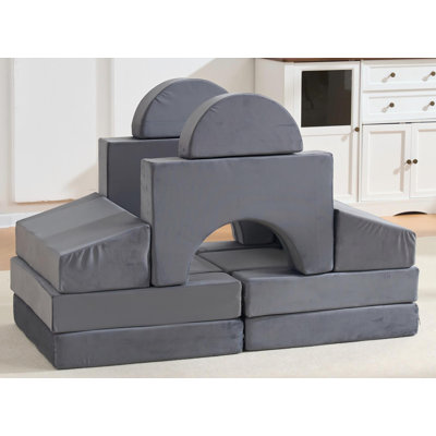 14 Pcs Modular Kids Play Couch, Child Sectional Sofa, Versatile Toddler Soft Building Blocks Sofa Playset For Playroom Bedroom, Convertible Foam And Floor Cushion For Boys Girls Gifts