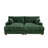 Oversized Upholstered Green Chenille Sleeper Sofa Bed Lounge sofa with Armrests & Throw Pillows-2021870856
