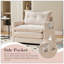 Fauteuil rotatif tapissier 36,3 po avec poches latérales Chenille-1005239129