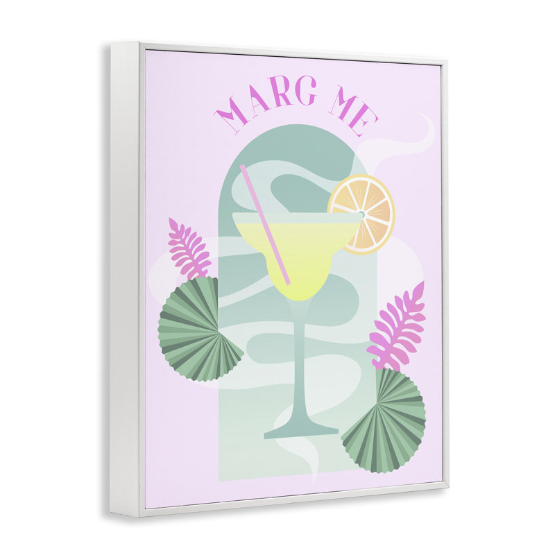  Marg Me, art de la giclée encadrée par Daphne Polselli, H 14 po x l 11 po, Estampe numérique encadrée blanc bord de mer