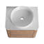 24'' Wall-Mounted Bathroom Vanity With Ceramic Art Sink and Soft-Close Door